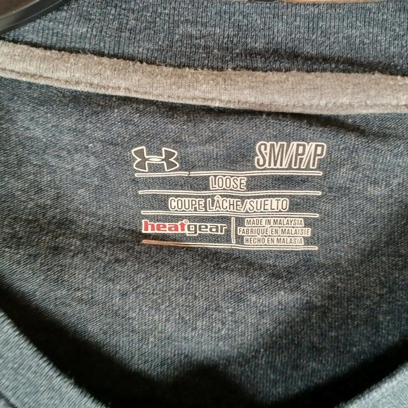 Men's Small Dark Blue Under Armour Heatgear T-Shirt - Picture 7 of 11